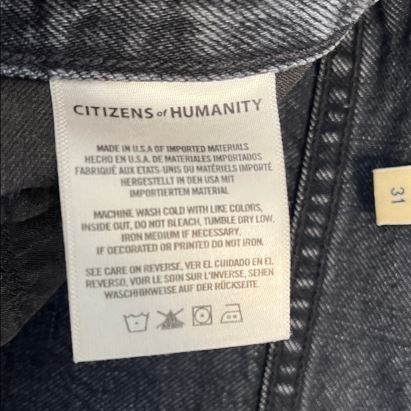 NWOT Citizens Of Humanity Black Vintage Wash Denim Skirt, Size 31 - Picture 9 of 10